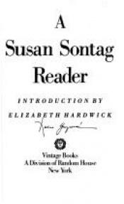 book cover of Susan Sontag reader by Susan Sontag