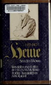 book cover of Heinrich Heine: selected works by Heinrich Heine
