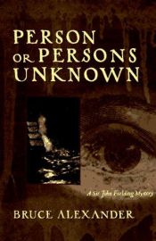 book cover of Person or Persons Unknown by Bruce Alexander Cook