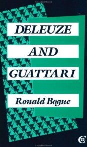 book cover of Deleuze and Guattari (Critics of the 20th Century) by Ronald Bogue