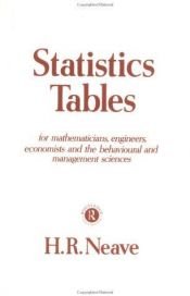 book cover of Statistics Tables by Henry Neave