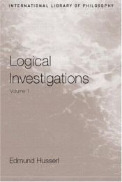 book cover of Logical Investigations: Vol 1 (International Library of Philosophy) by אדמונד הוסרל