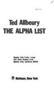 book cover of Alpha List by Ted Allbeury