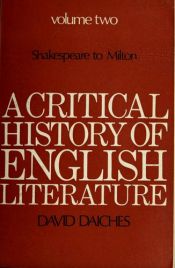 book cover of A Critical History of English Literature: v. 3 by David Daiches