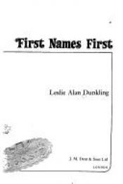 book cover of First names first by Leslie Dunkling