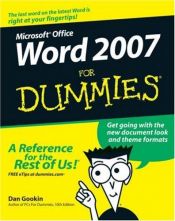 book cover of Word 2007 For Dummies by Dan Gookin