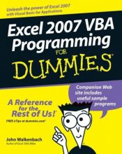 book cover of Excel 2007 VBA Programming For Dummies by John Walkenbach