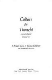 book cover of Culture and thought; a psychological introduction by Michael Cole