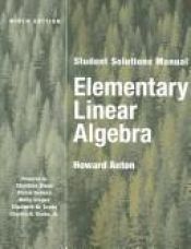 book cover of Elementary Linear Algebra, Student Solutions Manual by Howard Anton