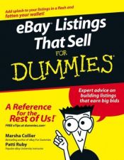 book cover of EBay listings that sell for dummies by Marsha Collier