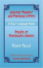 book cover of Selected "Pensees" and Provincial Letters by Blaise Pascal