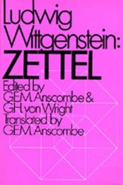 book cover of Zettel by Ludwig Wittgenstein