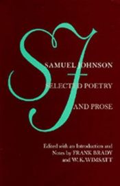book cover of Selected Poetry and Prose by Samuel Johnson