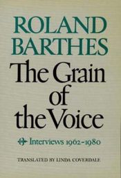 book cover of Grain of the Voice by ロラン・バルト