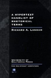 book cover of A Handlist of Rhetorical Terms (2nd ed.) by Richard A Lanham