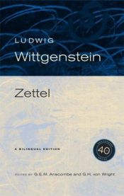 book cover of Zettel by Ludwig Wittgenstein