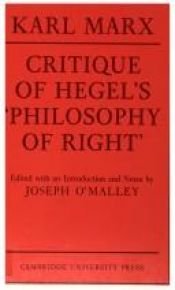 book cover of Critica De La Filosofia Del Derecho De Hegel by Karl Marx