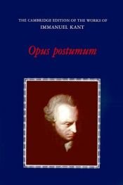 book cover of Opus Postumum by İmmanuel Kant