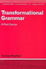 book cover of Transformational grammar by Andrew Radford