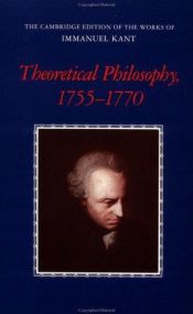 book cover of Theoretical philosophy, 1755-1770 by Иммануил Кант
