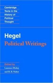 book cover of G.W.F. Hegel--political writings by Georg W. Hegel