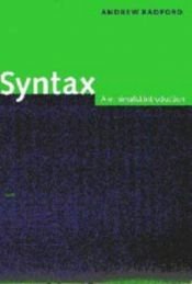 book cover of Syntax : a minimalist introduction by Andrew Radford