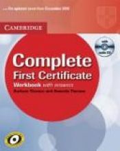 book cover of Complete First Certificate Workbook with Answers and Audio CD by Amanda Thomas