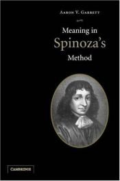 book cover of Meaning in Spinoza's Method by Aaron V. Garrett