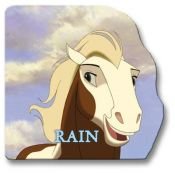 book cover of Rain: A Giant Shaped Board Book (Spirit: Stallion of the Cimarron) by Penguin