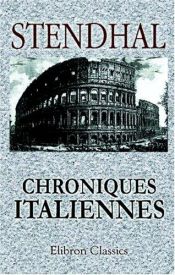 book cover of Crónicas italianas by Σταντάλ