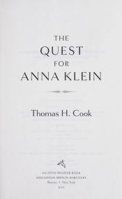 book cover of The Quest for Anna Klein by Thomas H. Cook