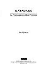 book cover of Database a Professionals Primer by David M. Kroenke