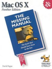 book cover of Mac OS X: The Missing Manual, Panther Edition by David Pogue
