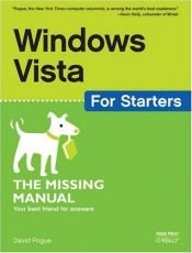 book cover of Windows Vista for starters : the missing manual by David Pogue