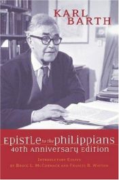 book cover of The epistle to the Philippians by Karl Barth