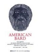 book cover of American bard by Уолт Уитмен