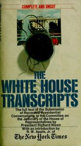 book cover of The White House transcripts by Richard Nixon