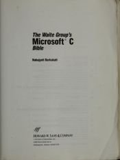 book cover of The Waite Group's Microsoft C Bible by Naba Barkakati