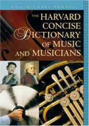 book cover of Harvard Concise Dictionary of Music by Don Michael Randel