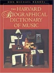 book cover of The Harvard Biographical Dictionary of Music by Don Michael Randel