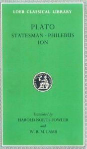 book cover of Statesman. Philebus. Ion. by Platonas