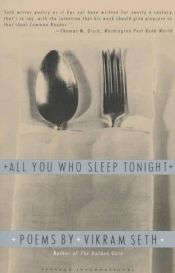 book cover of All You Who Sleep Tonight by Vikram Seth