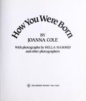 book cover of How You Were Born by Joanna Cole