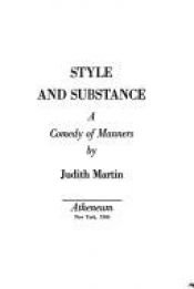 book cover of Martin: Style and Substance - A Comedy of Manners by Judith Martin