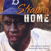 book cover of Stealing home by Robert Burleigh