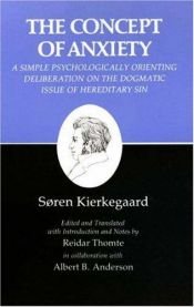 book cover of The Concept of Anxiety by Søren Aabye Kierkegaard