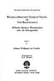 book cover of Wilhelm Meister's Travels by گوئٹے