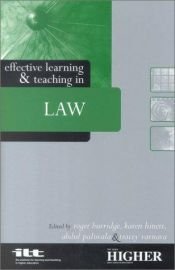 book cover of Effective Learning and Teaching in Law (Effective Learning and Teaching in Higher Education) by 
