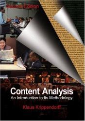 book cover of Content analysis: an introduction to its methodology by Klaus Krippendorff