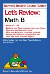 book cover of Let's review Math B by Lawrence S. Leff